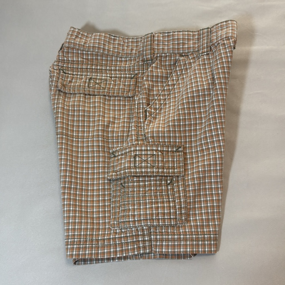 Gymboree Boys Orange T-Shirt and Plaid Shorts Set. - Picture 7 of 8